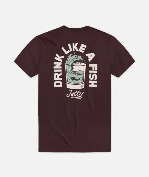 Splash Tee - Oxblood Black