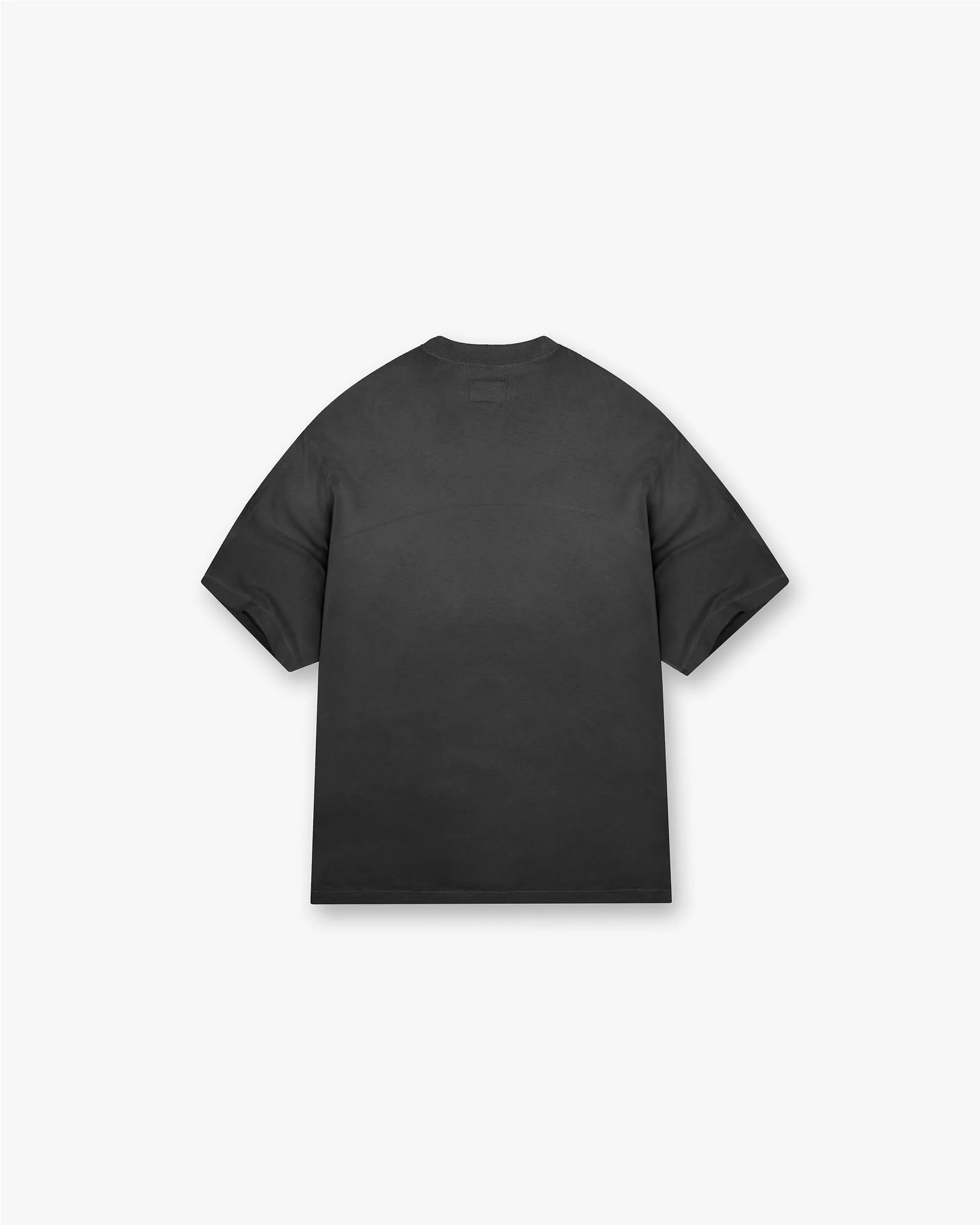 Stepped Hem T-Shirt - Stained Black