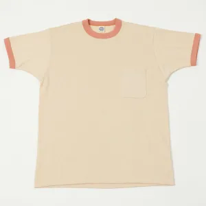 TOYS McCOY Ringer Pocket Tee - Beige/Carrot