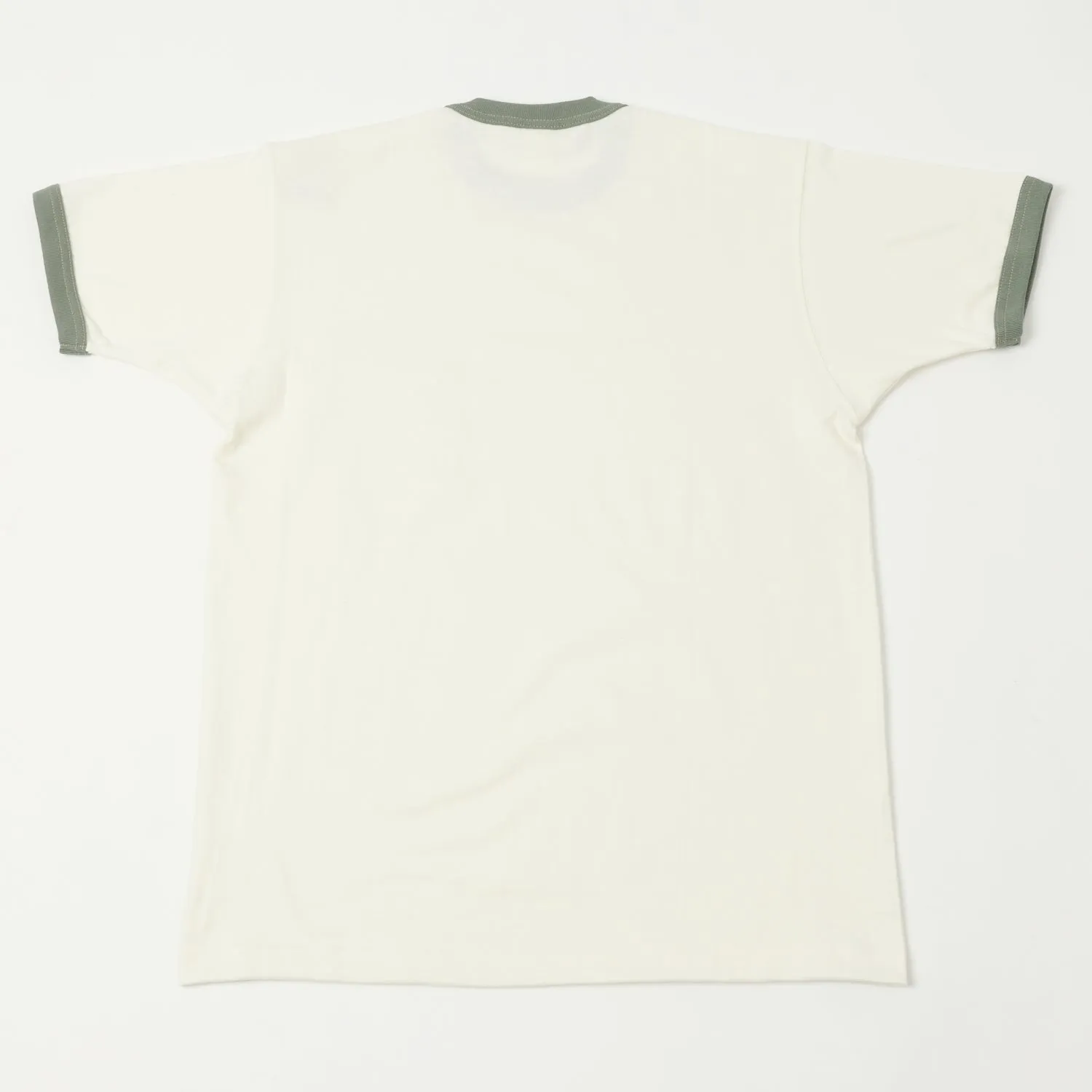 TOYS McCOY Ringer Pocket Tee - Off White/Green