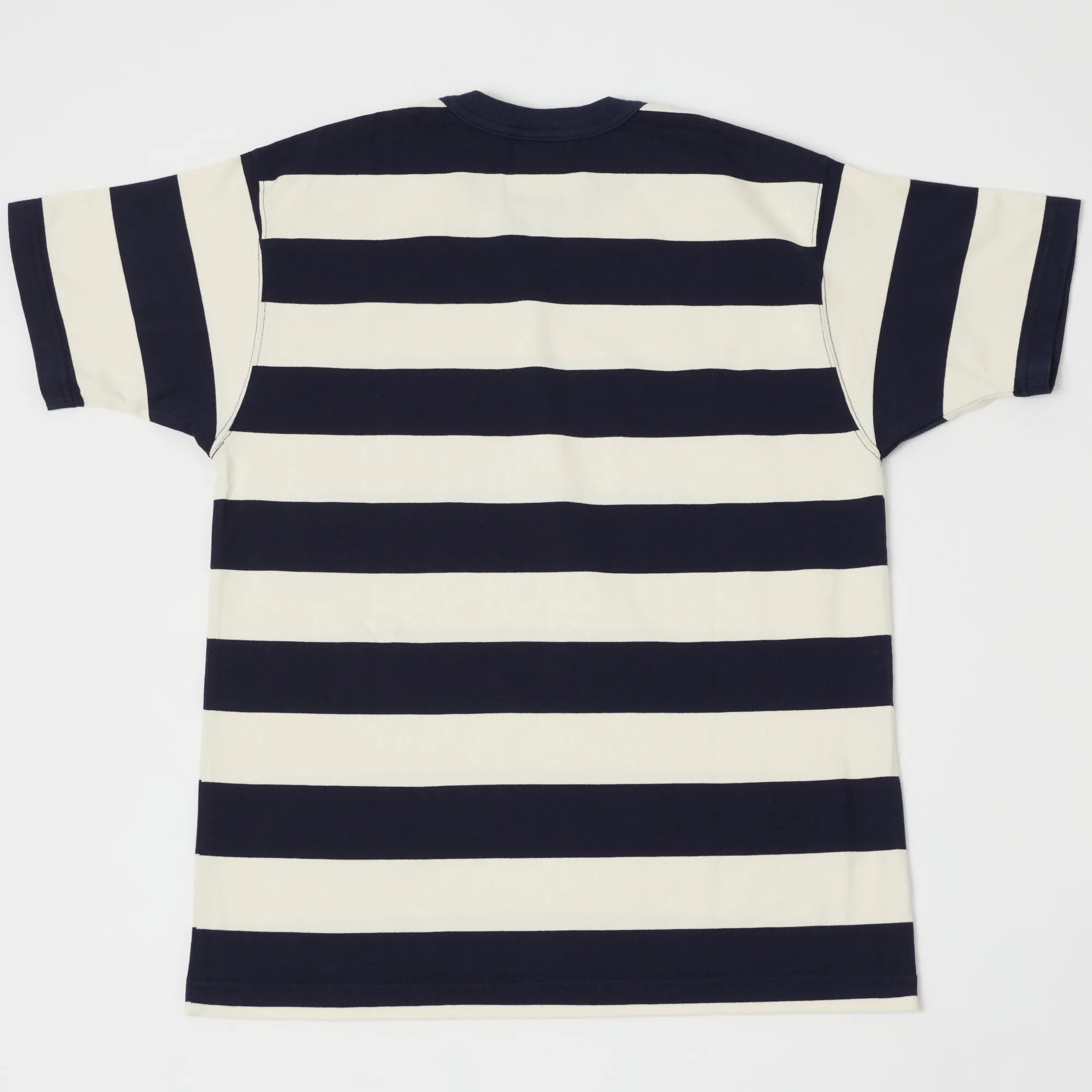 TOYS McCOY TMC2032 Bordered Stripe Pocket Tee - Ivory/Navy