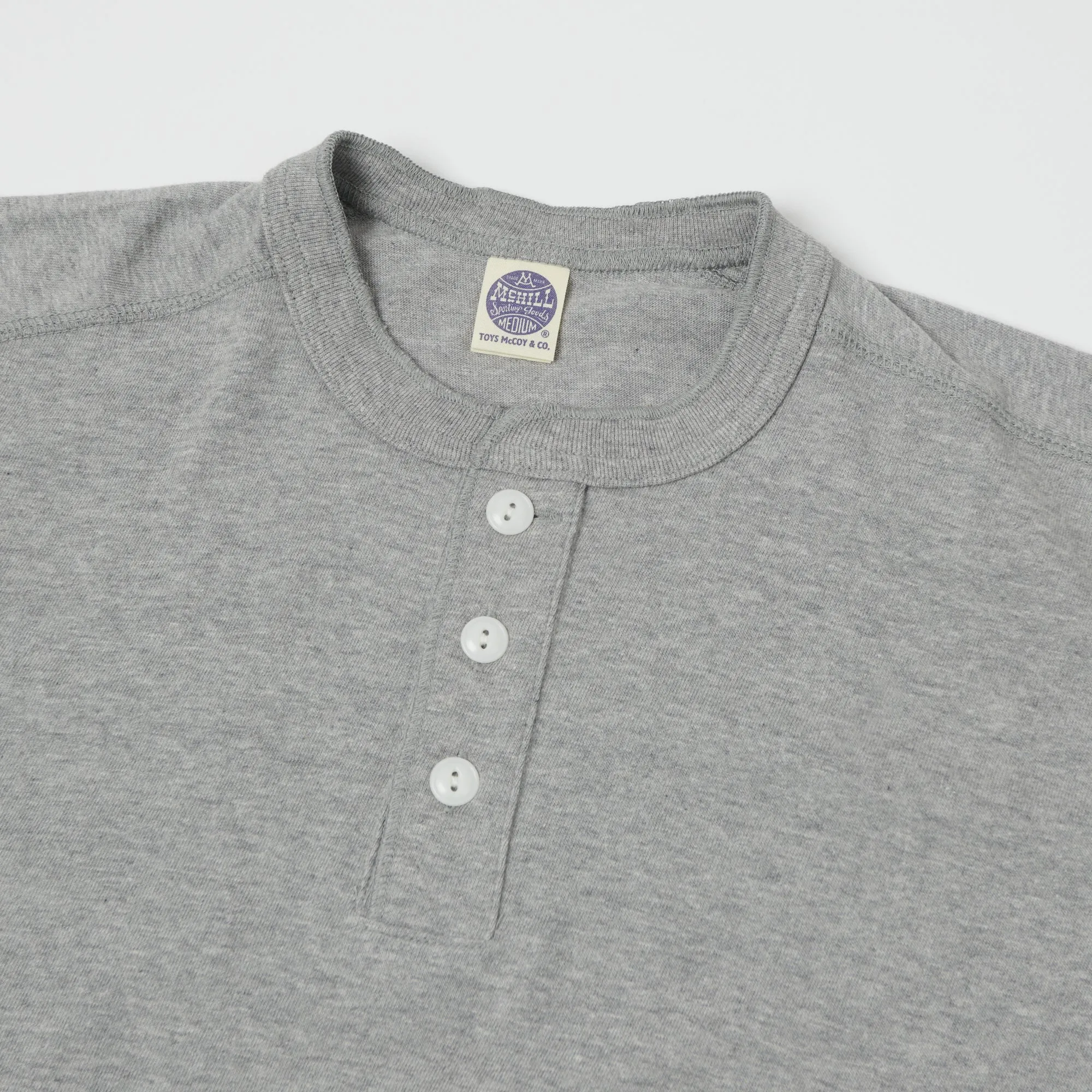 TOYS McCOY TMC2033 Union Henley - Heather Grey