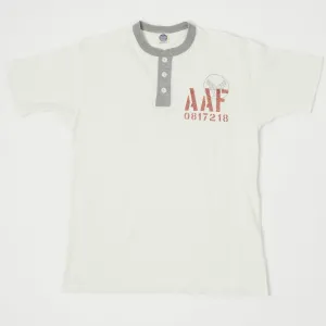 TOYS McCOY TMC2034 'AAF' Military Union Henley - Nature/Grey