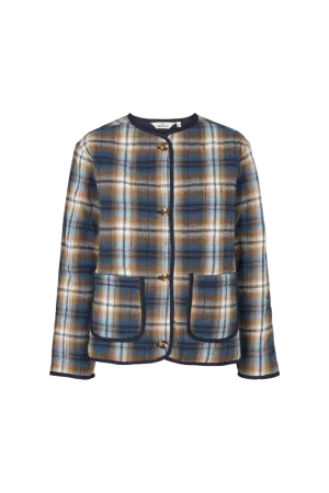 Trudie Jacket - Tobacco brown / classic blue