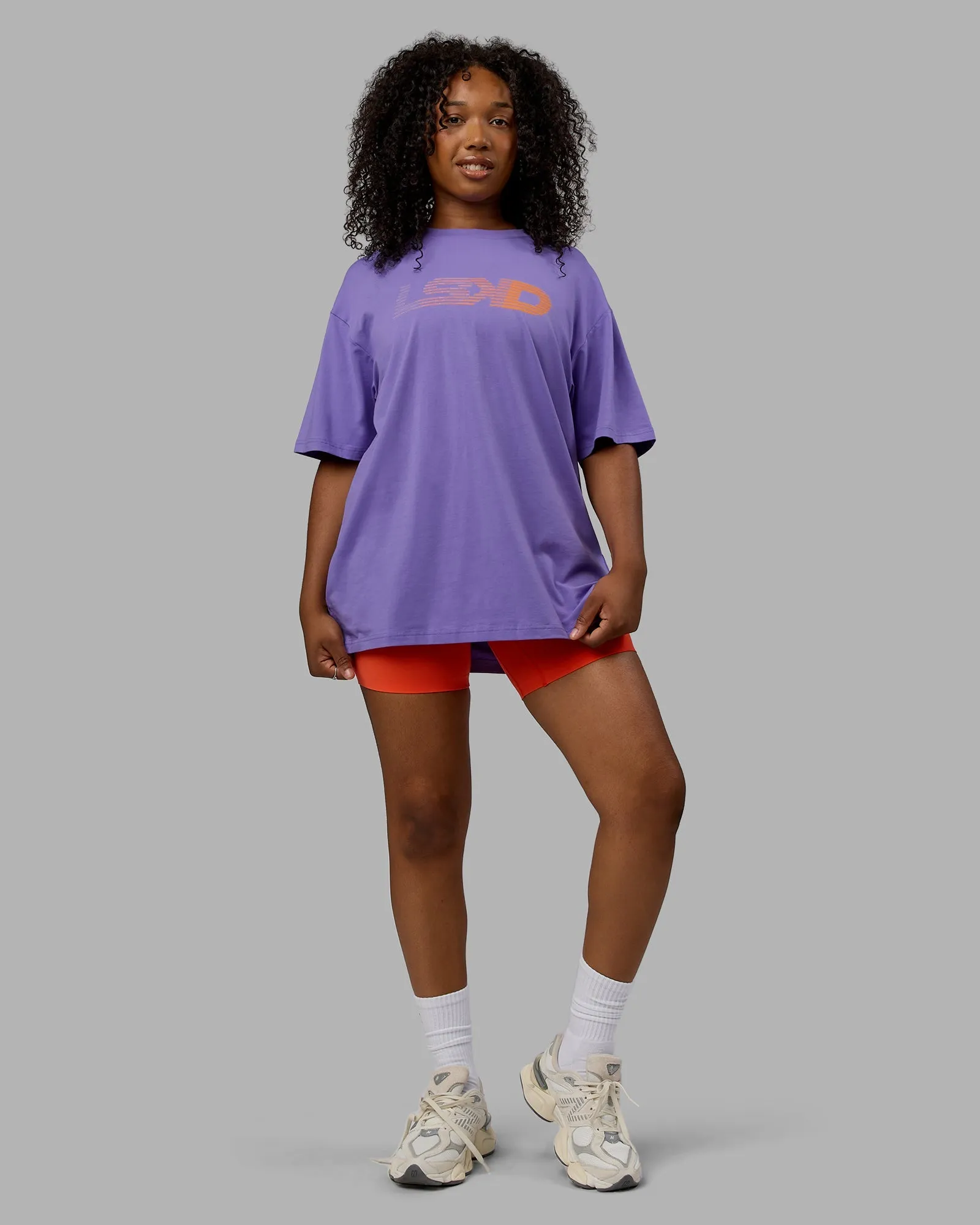 Unisex Motion FLXCotton Tee Oversize - Dahlia Purple-Vibrant Orange