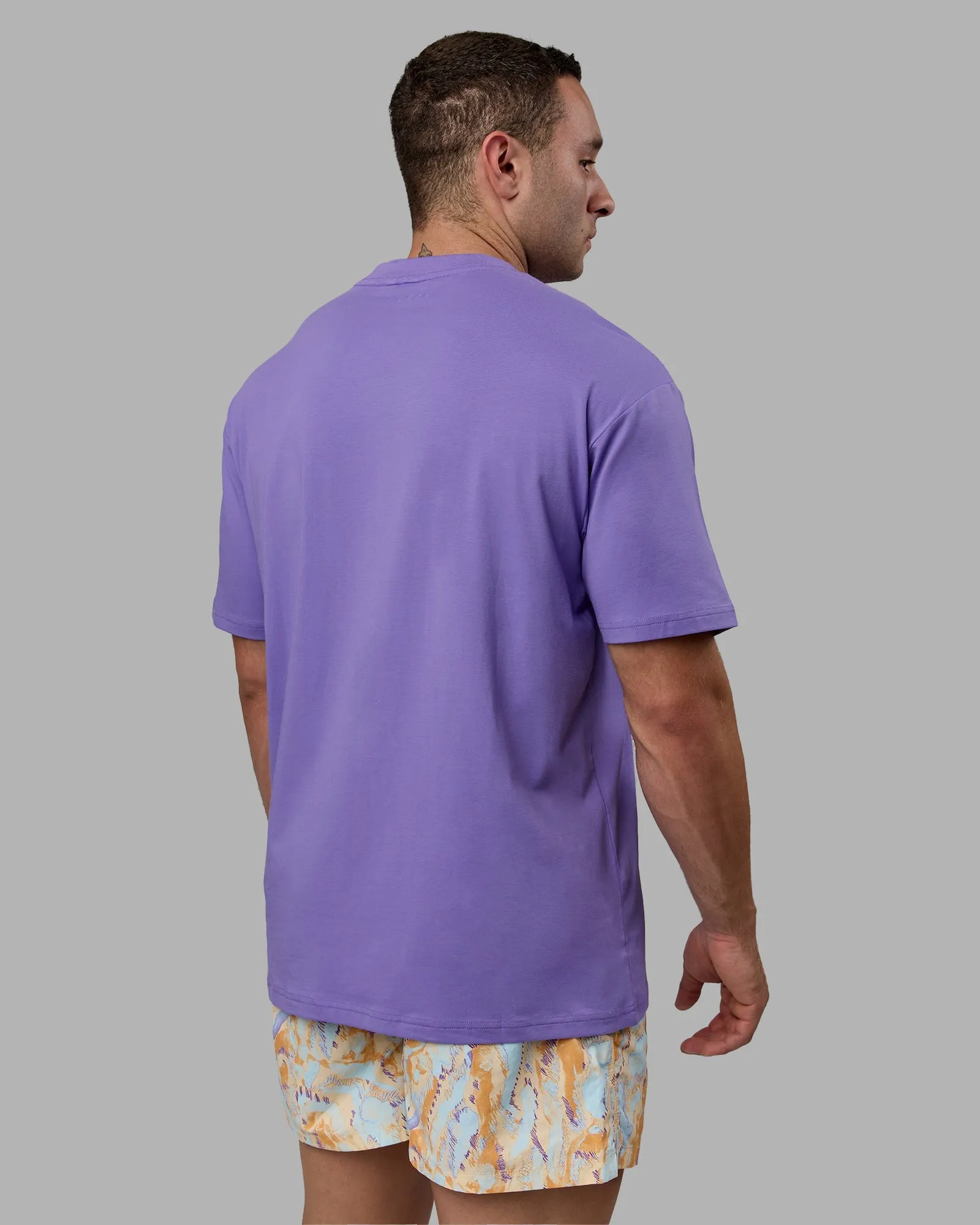 Unisex Motion FLXCotton Tee Oversize - Dahlia Purple-Vibrant Orange