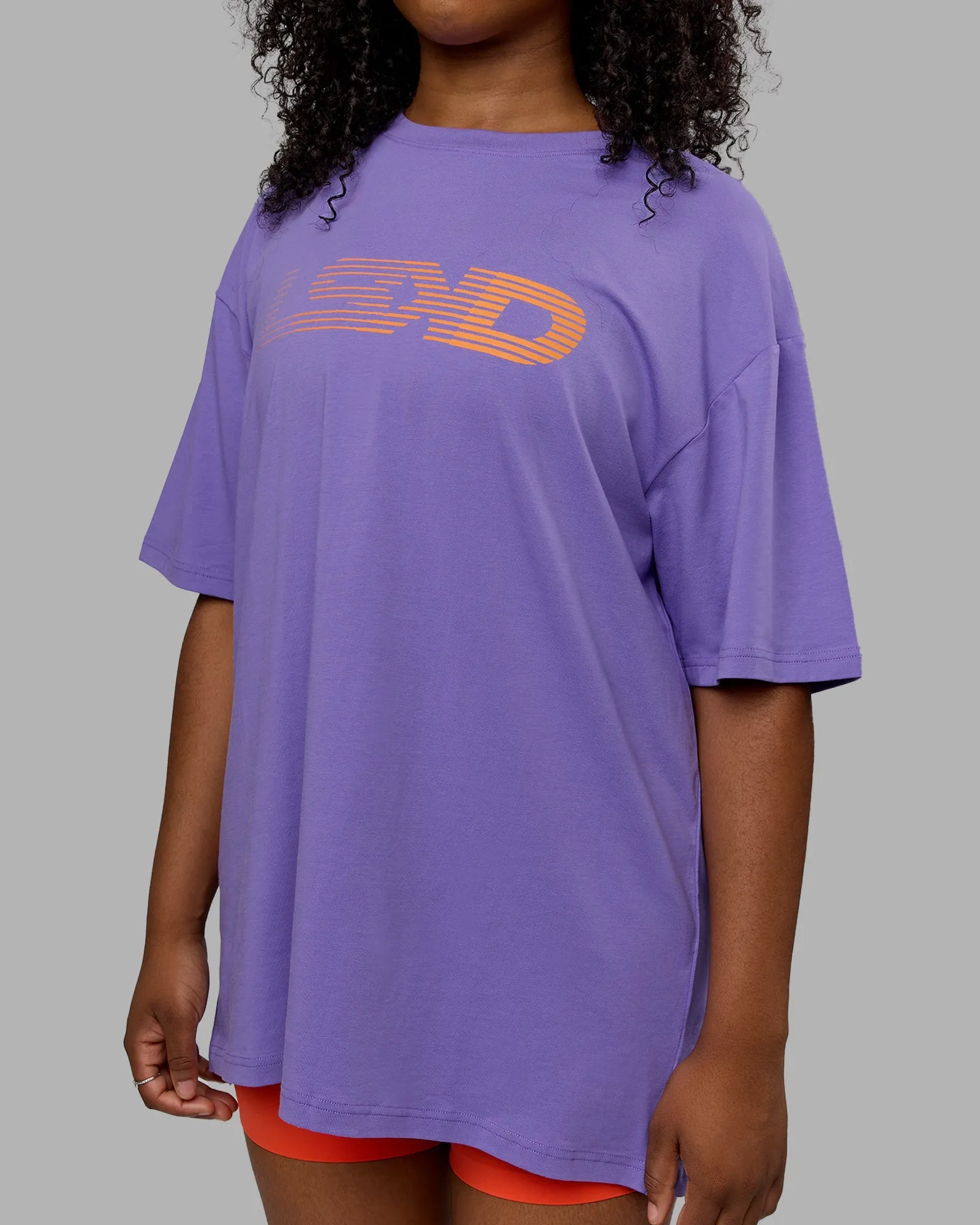 Unisex Motion FLXCotton Tee Oversize - Dahlia Purple-Vibrant Orange