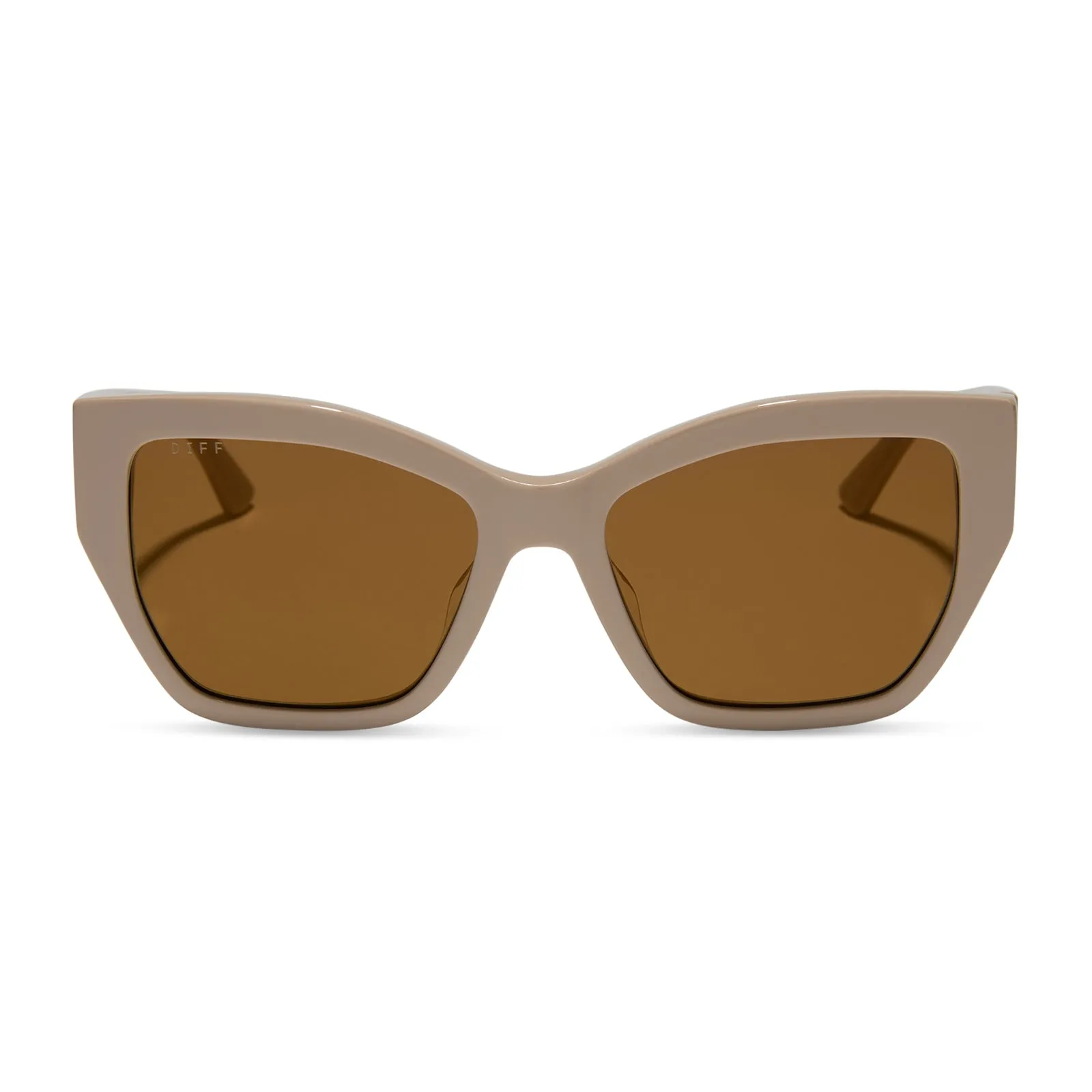 VIVIENNE - ALMOND   BROWN WITH GOLD FLASH SUNGLASSES
