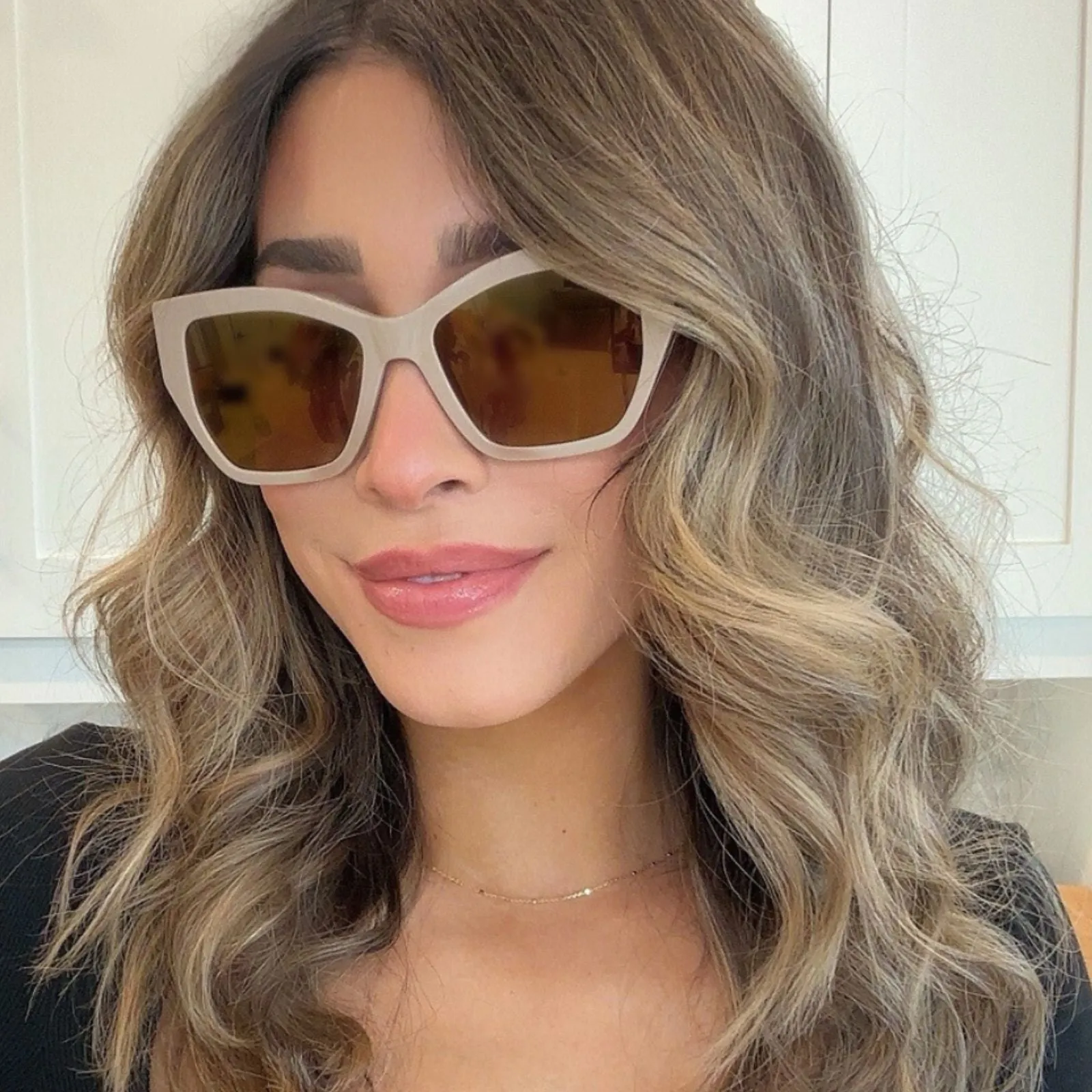 VIVIENNE - ALMOND   BROWN WITH GOLD FLASH SUNGLASSES