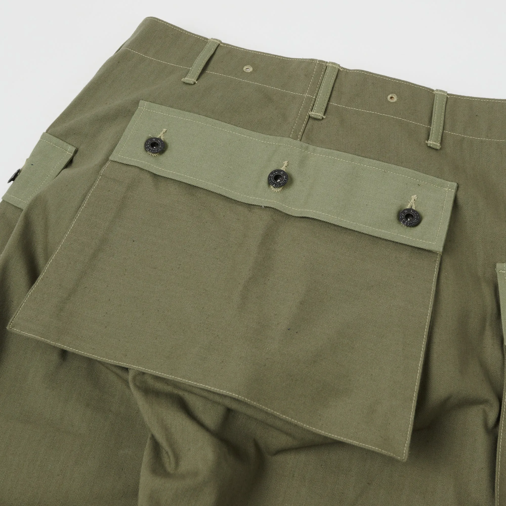 Warehouse & Co 1097 USMC Herringbone Monkey Pant - Olive Drab