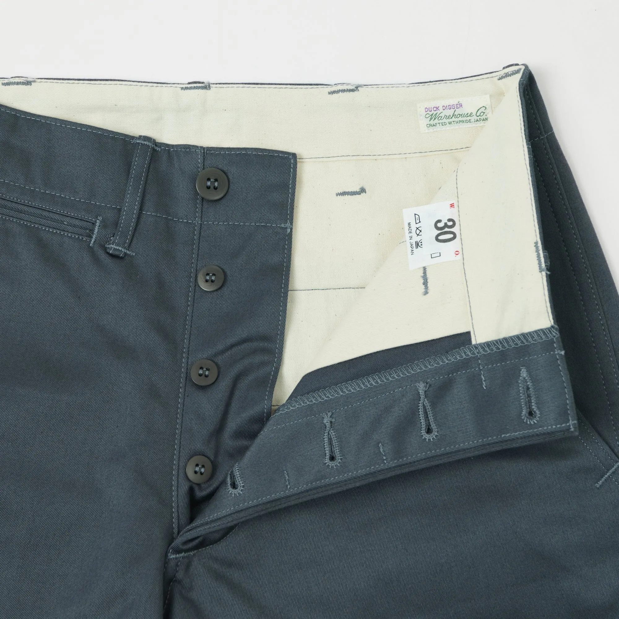 Warehouse & Co 1204 Chino Short - Blue Grey