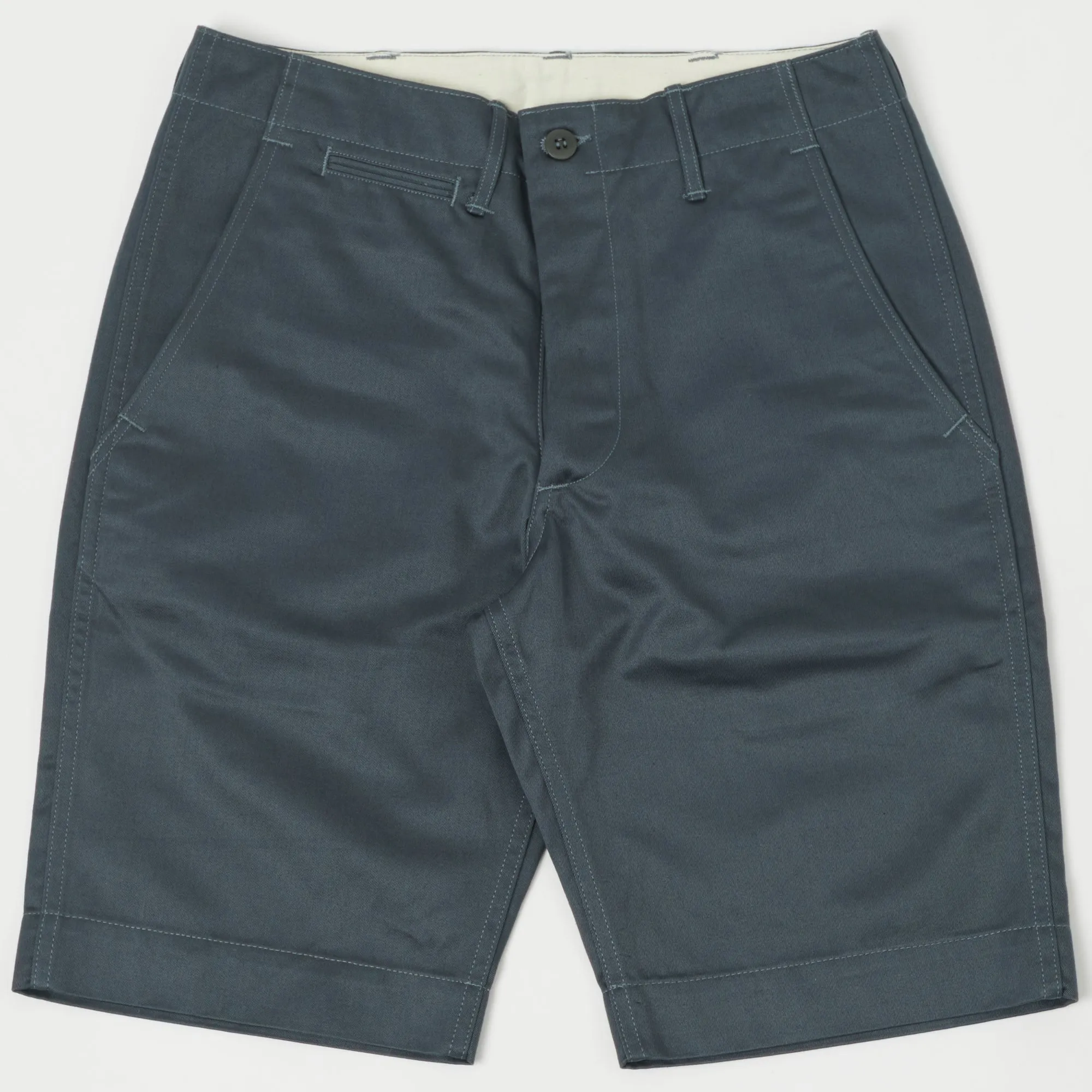 Warehouse & Co 1204 Chino Short - Blue Grey