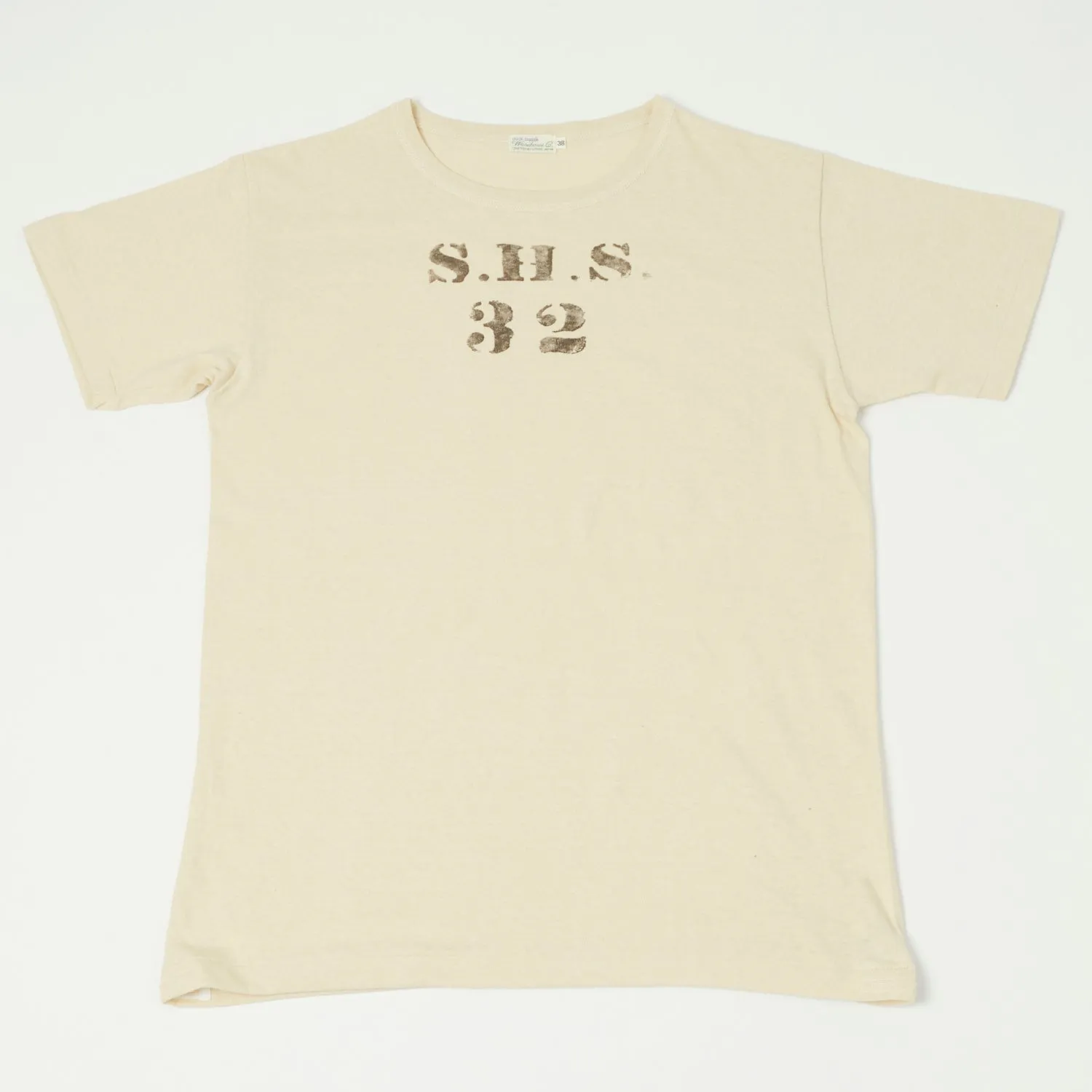 Warehouse & Co 4091 'SHS' USN Skivvy Tee - Beige
