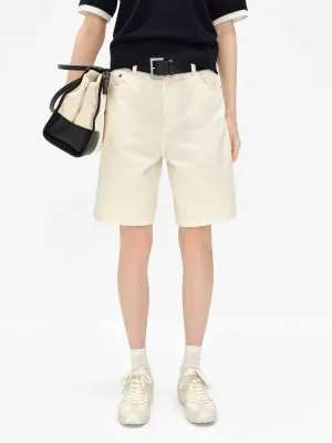 White Denim Shorts
