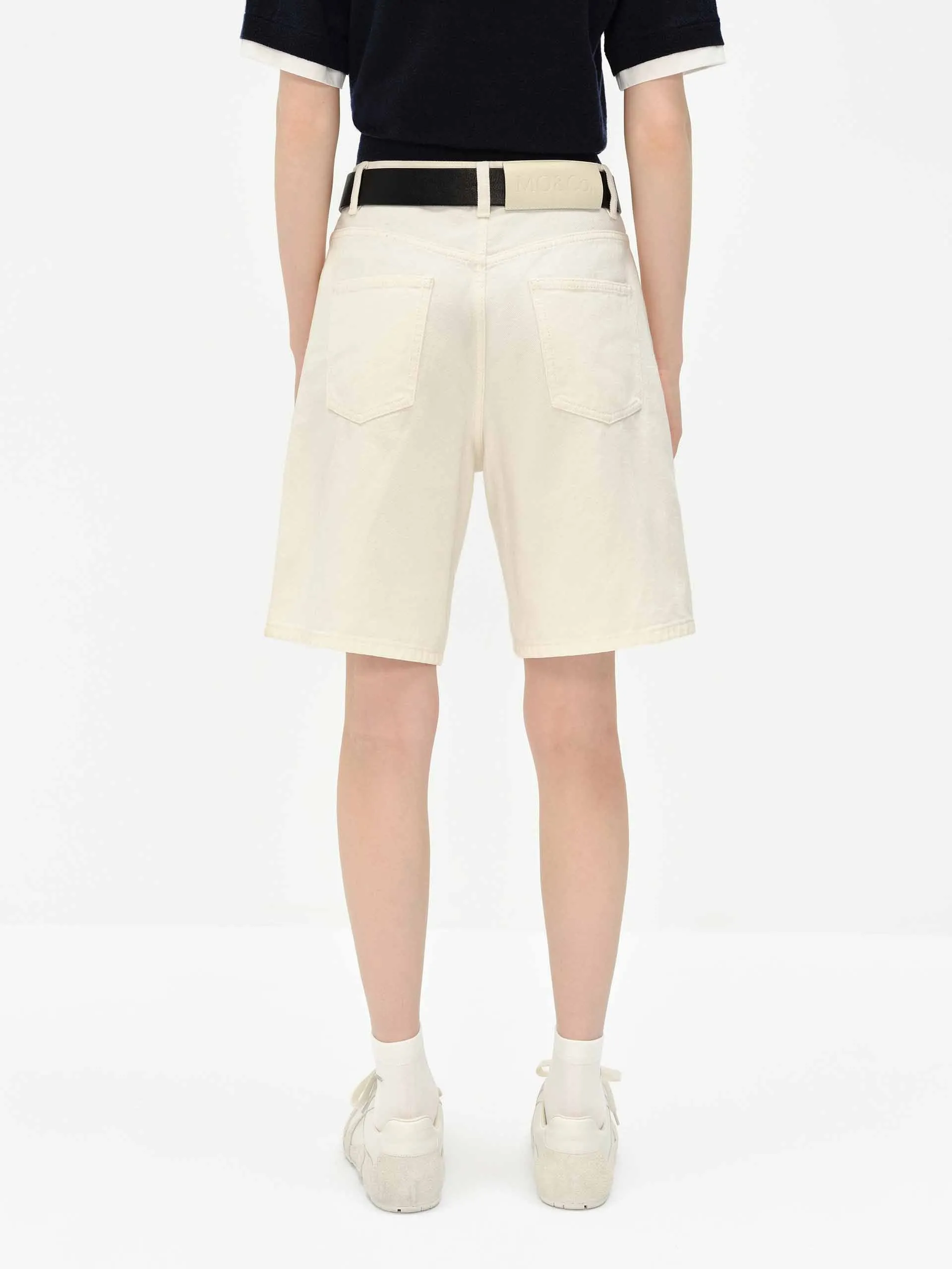 White Denim Shorts