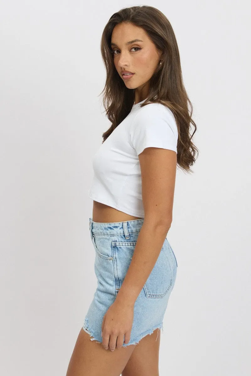 White Graphic Tee Short Sleeve