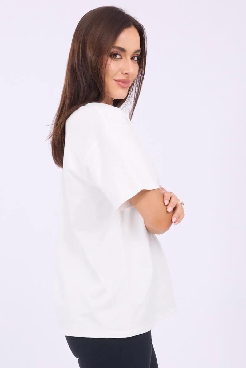 White Loose Fit T-Shirt
