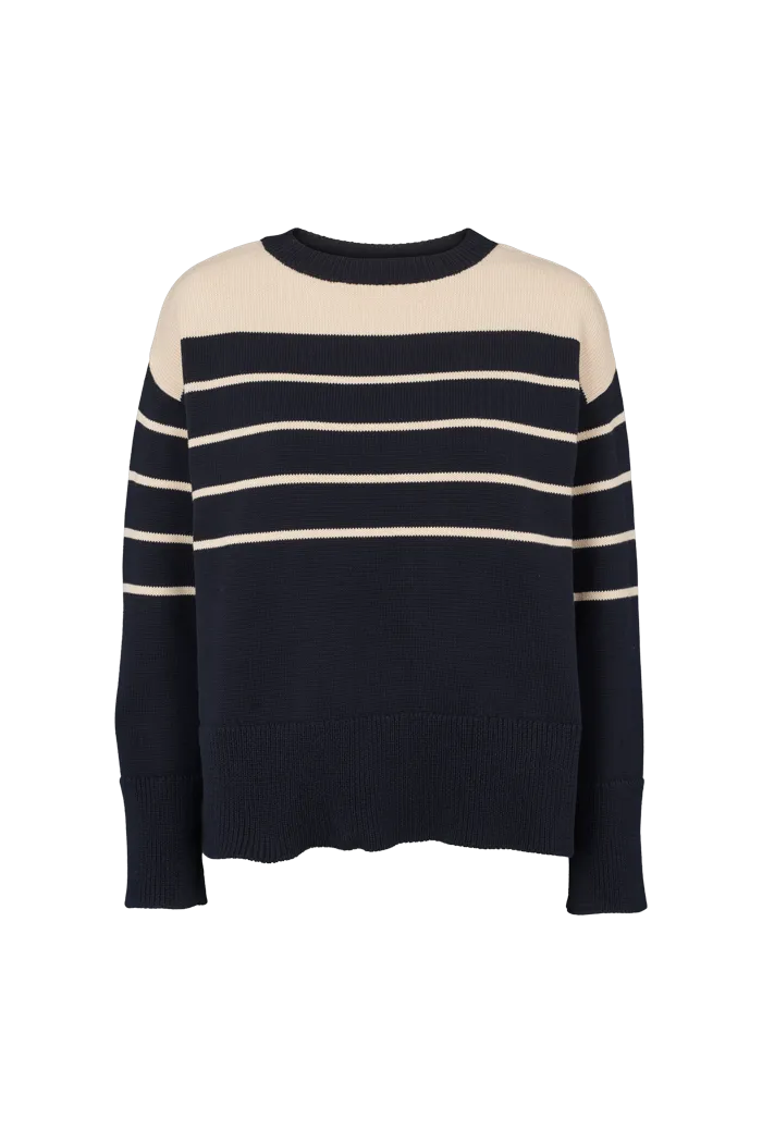 Winie O-Neck N. Stripe - Sky captain / birch