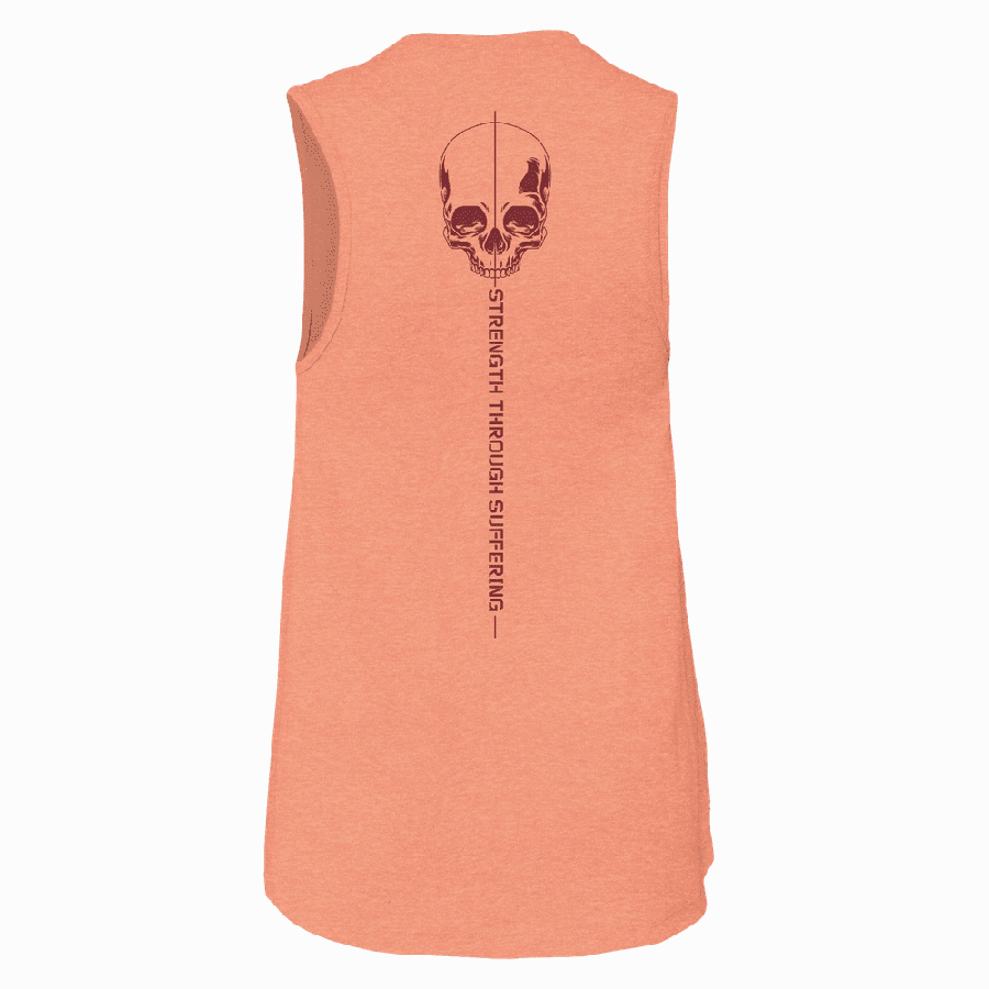 Women's Strength Through Suffering Everyday Tank - Heather Sunset