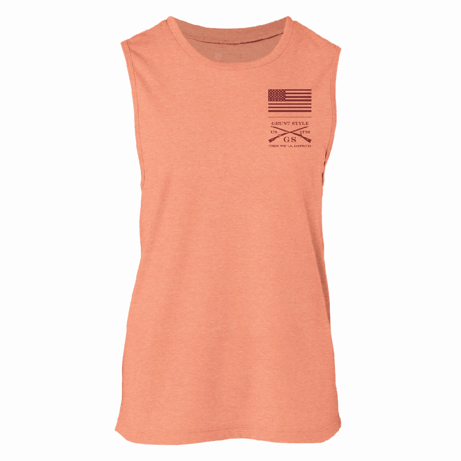 Women's Strength Through Suffering Everyday Tank - Heather Sunset