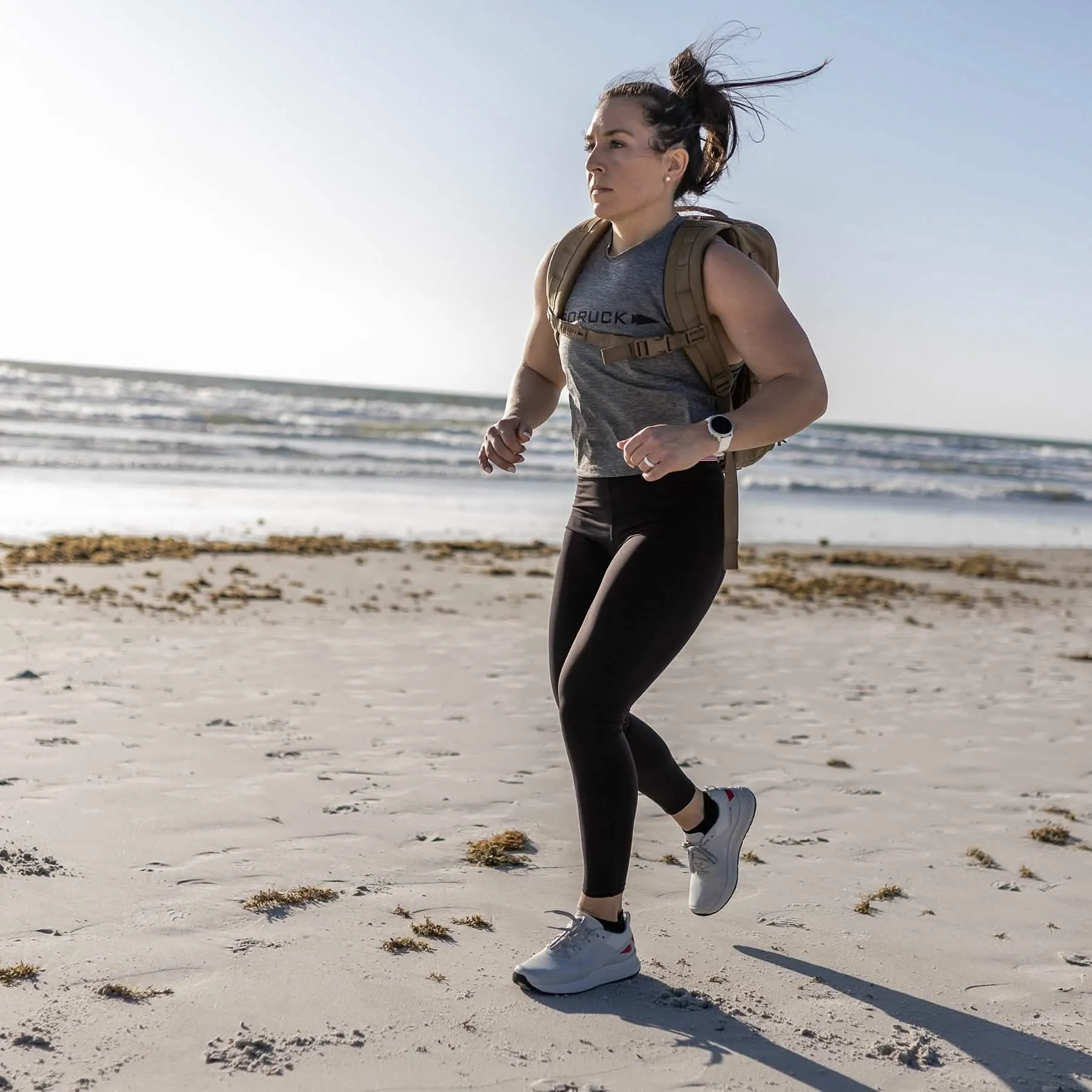 Women's Rough Runner - Light Grey   Red