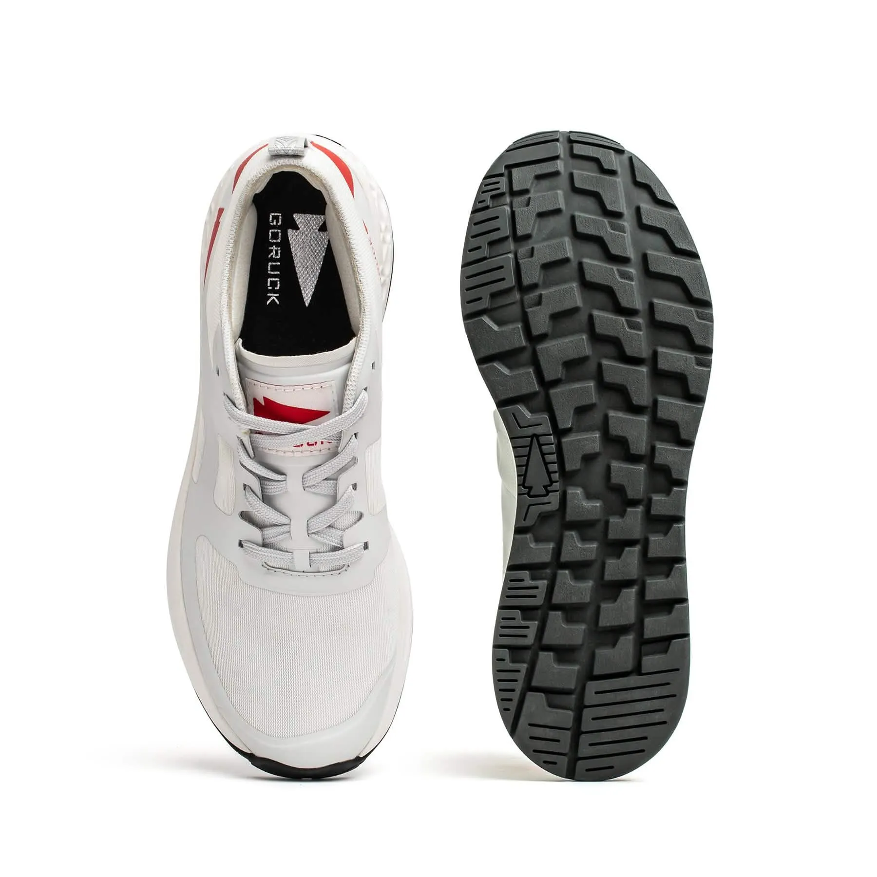 Women's Rough Runner - Light Grey   Red