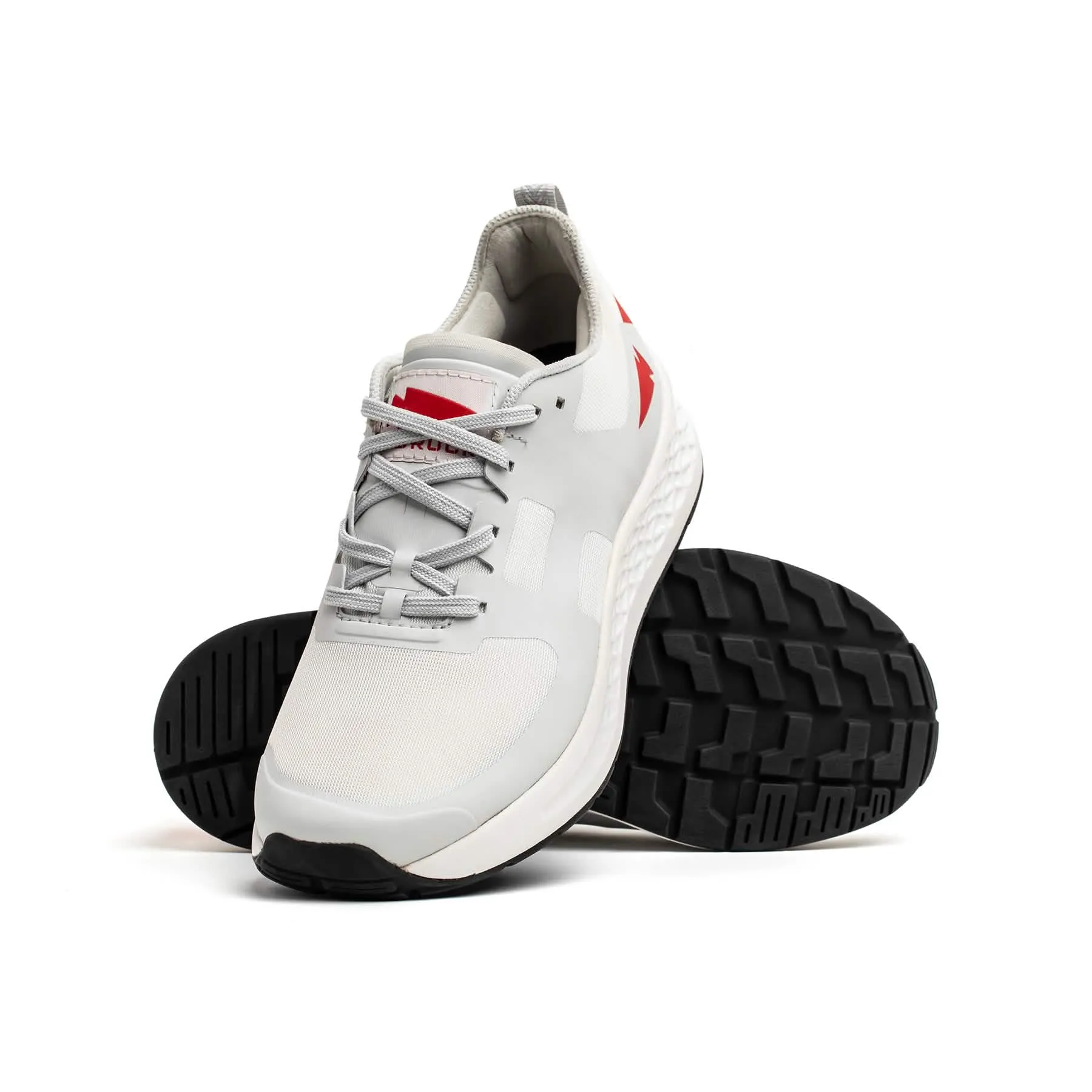 Women's Rough Runner - Light Grey   Red