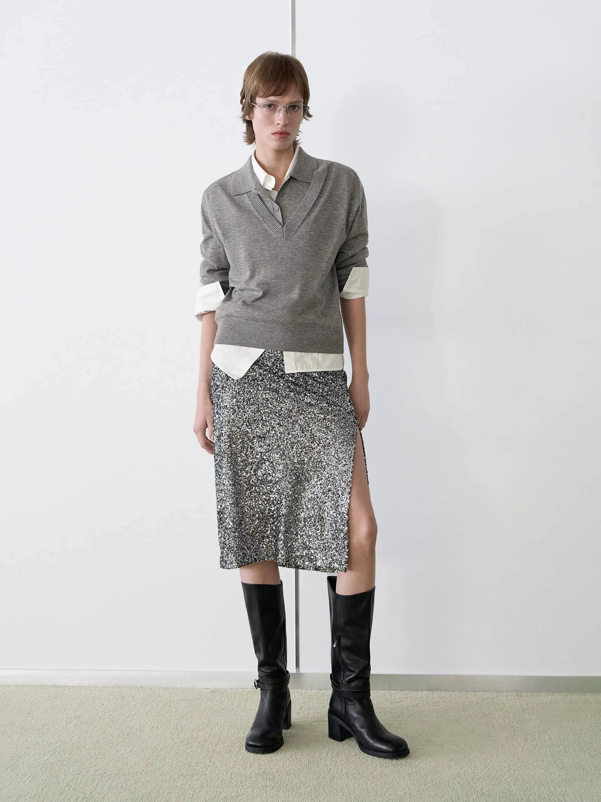 Wool Blend Sweater Set