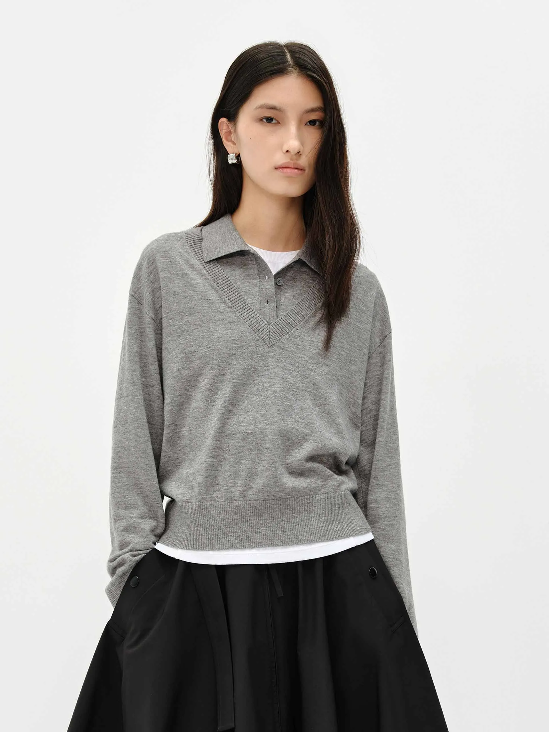 Wool Blend Sweater Set