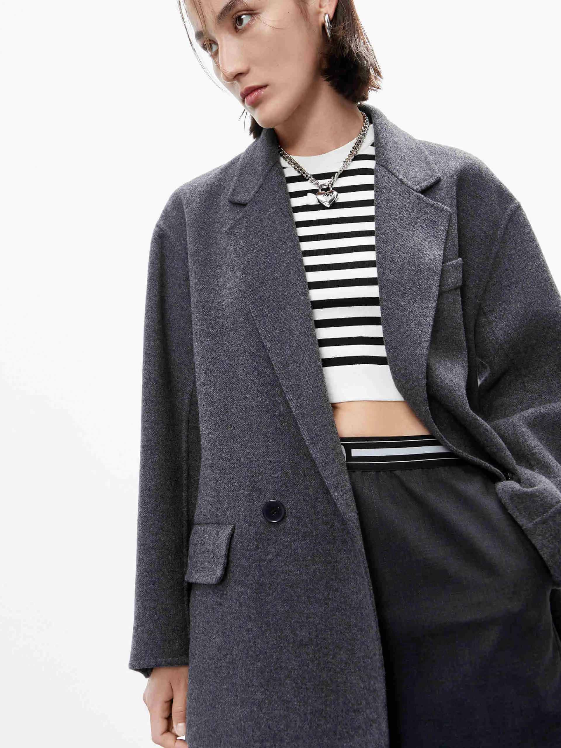 Wool Structured Blazer Coat