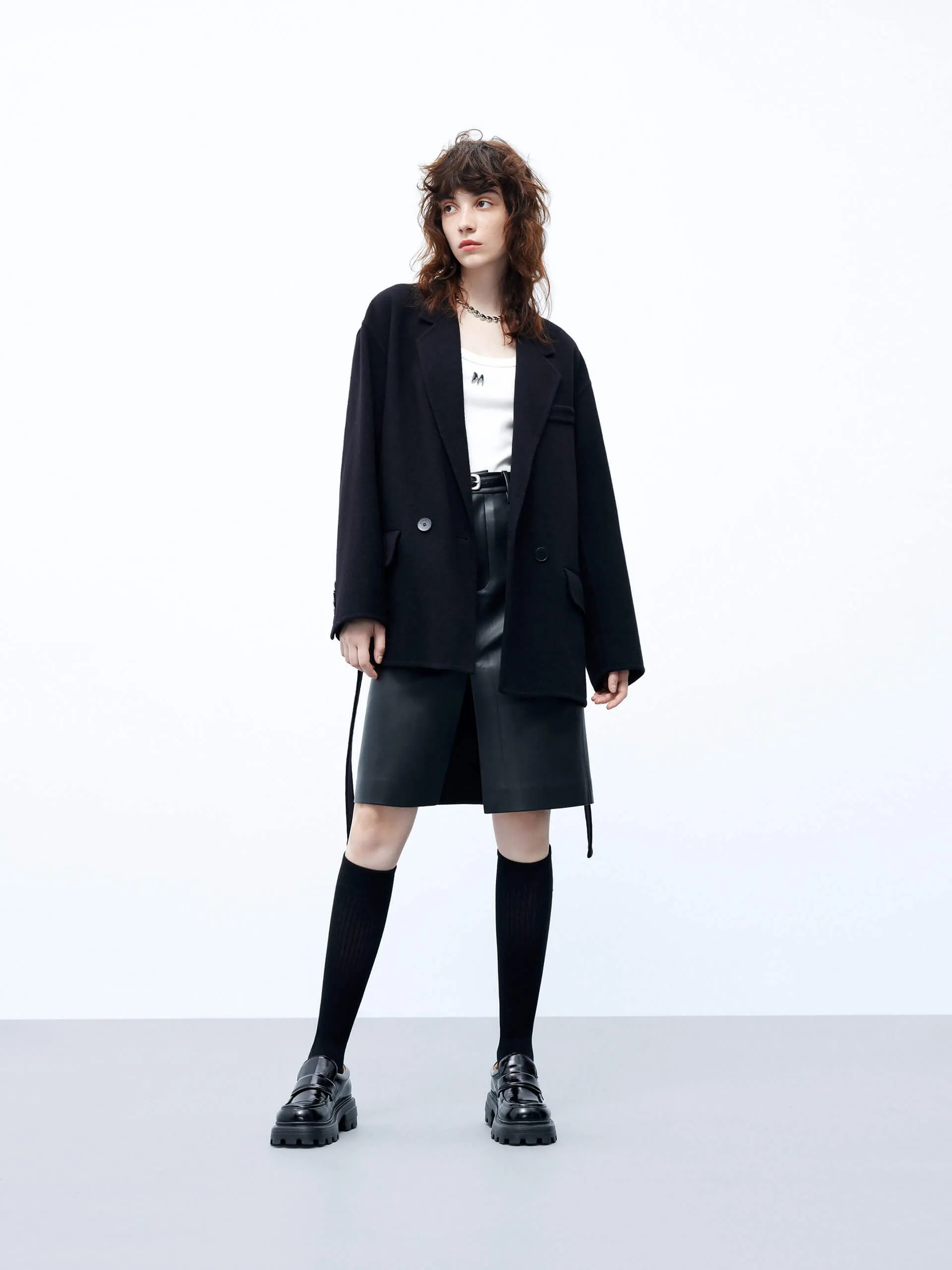 Wool Structured Blazer Coat