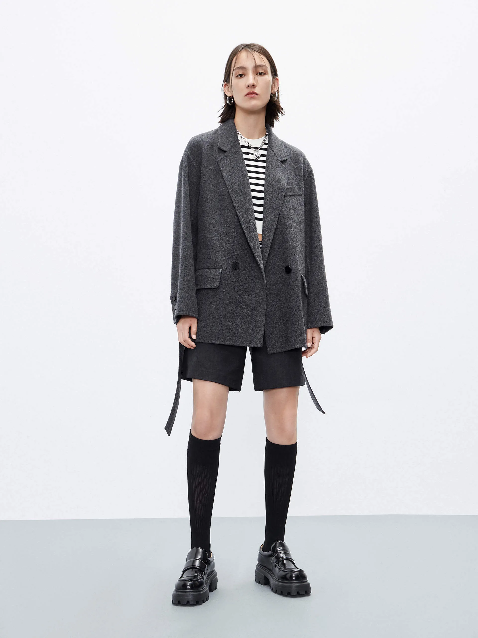 Wool Structured Blazer Coat