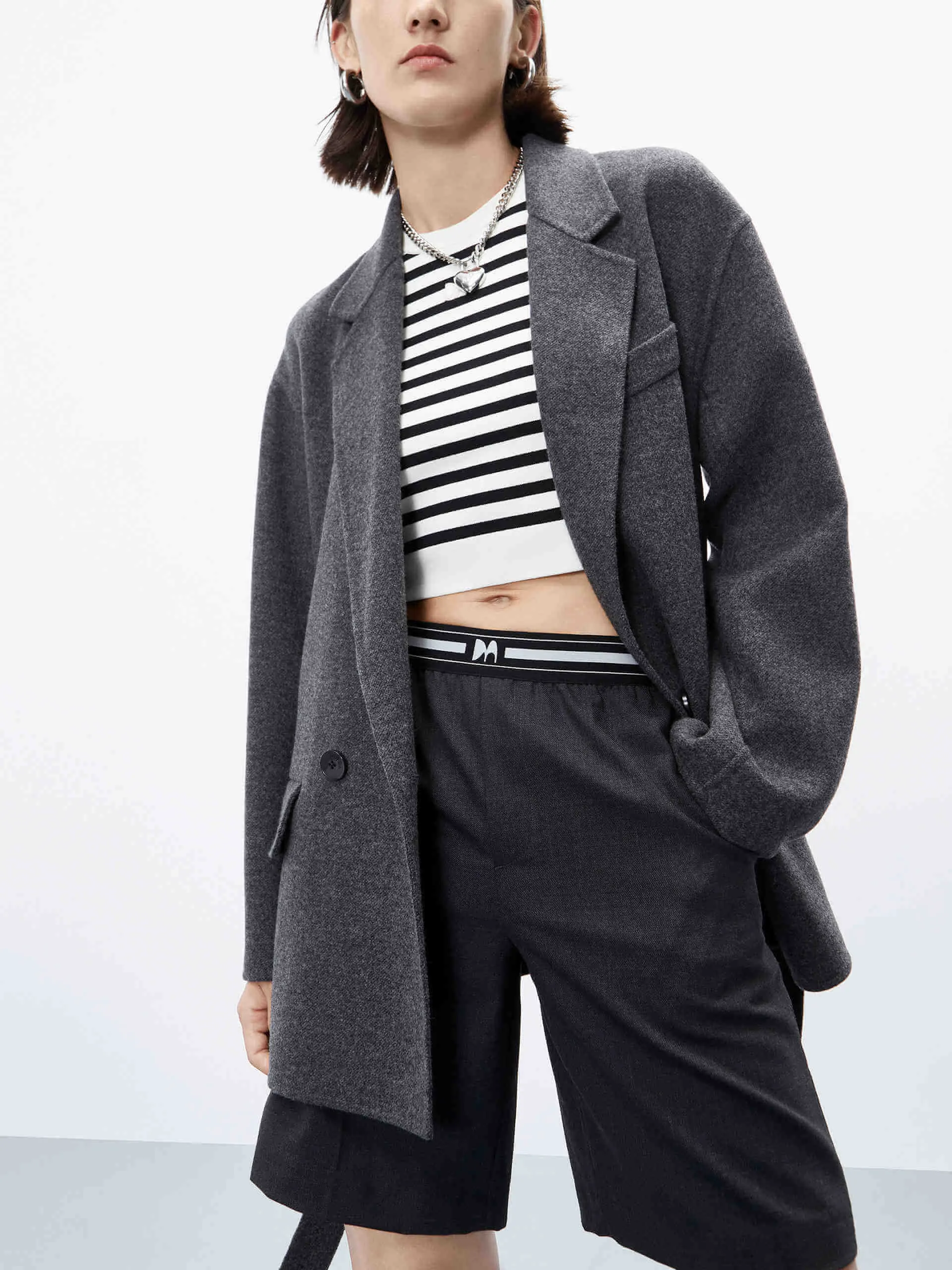 Wool Structured Blazer Coat