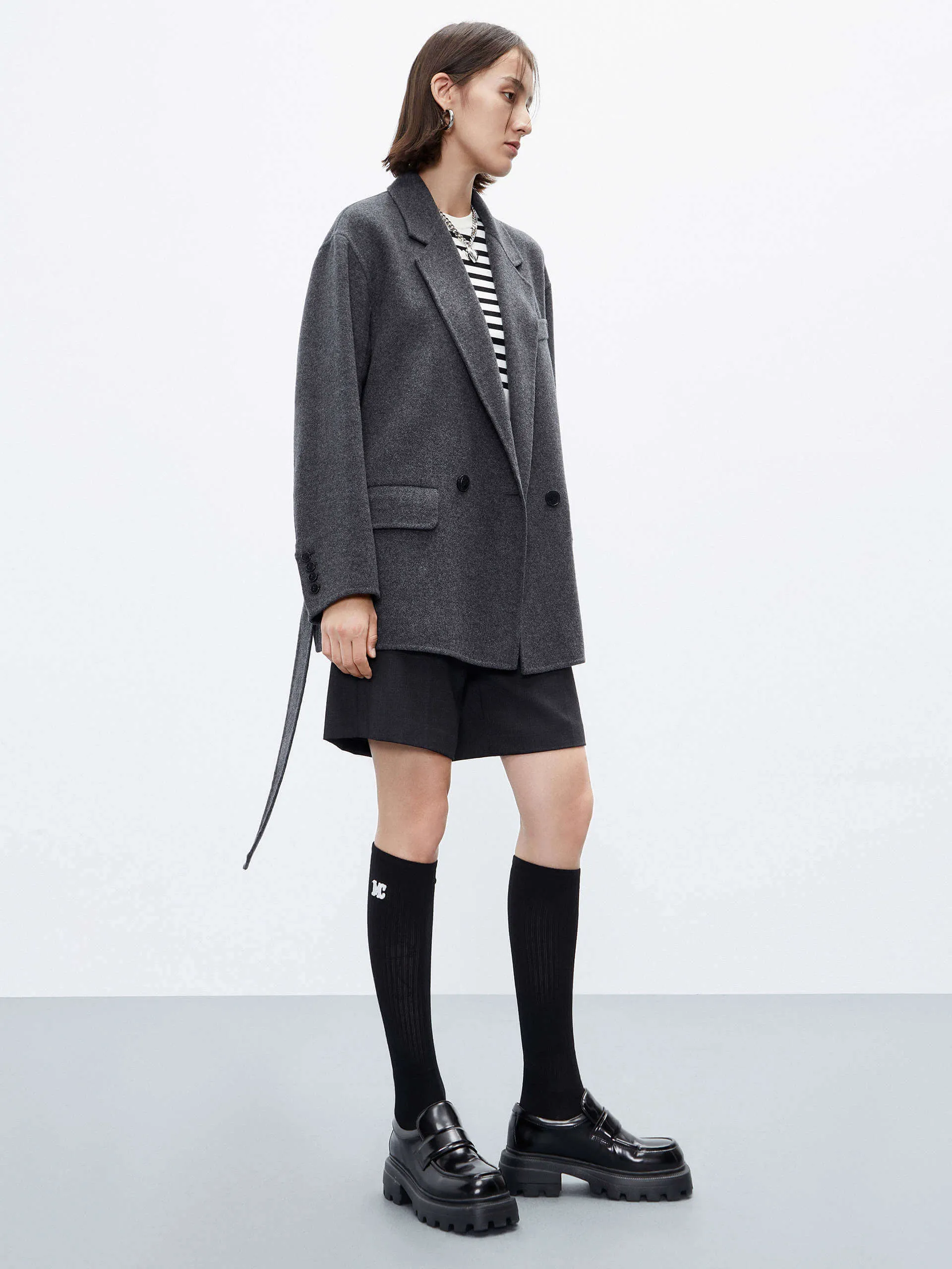 Wool Structured Blazer Coat