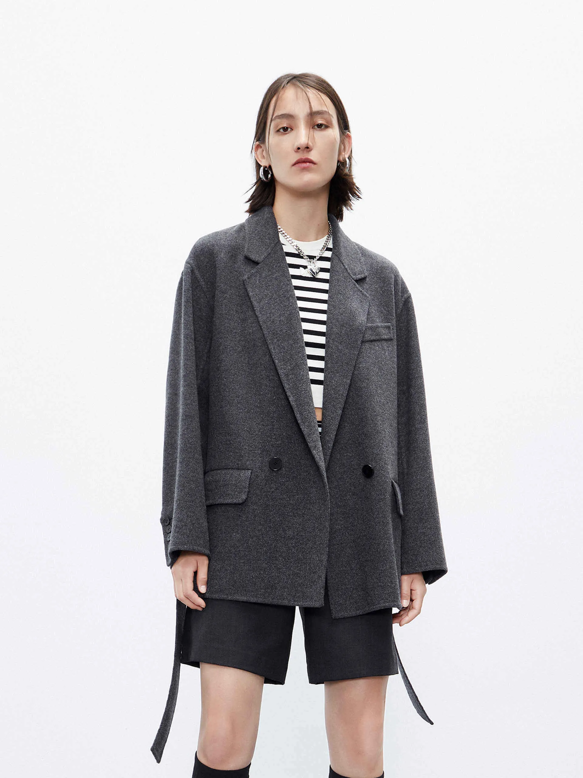 Wool Structured Blazer Coat