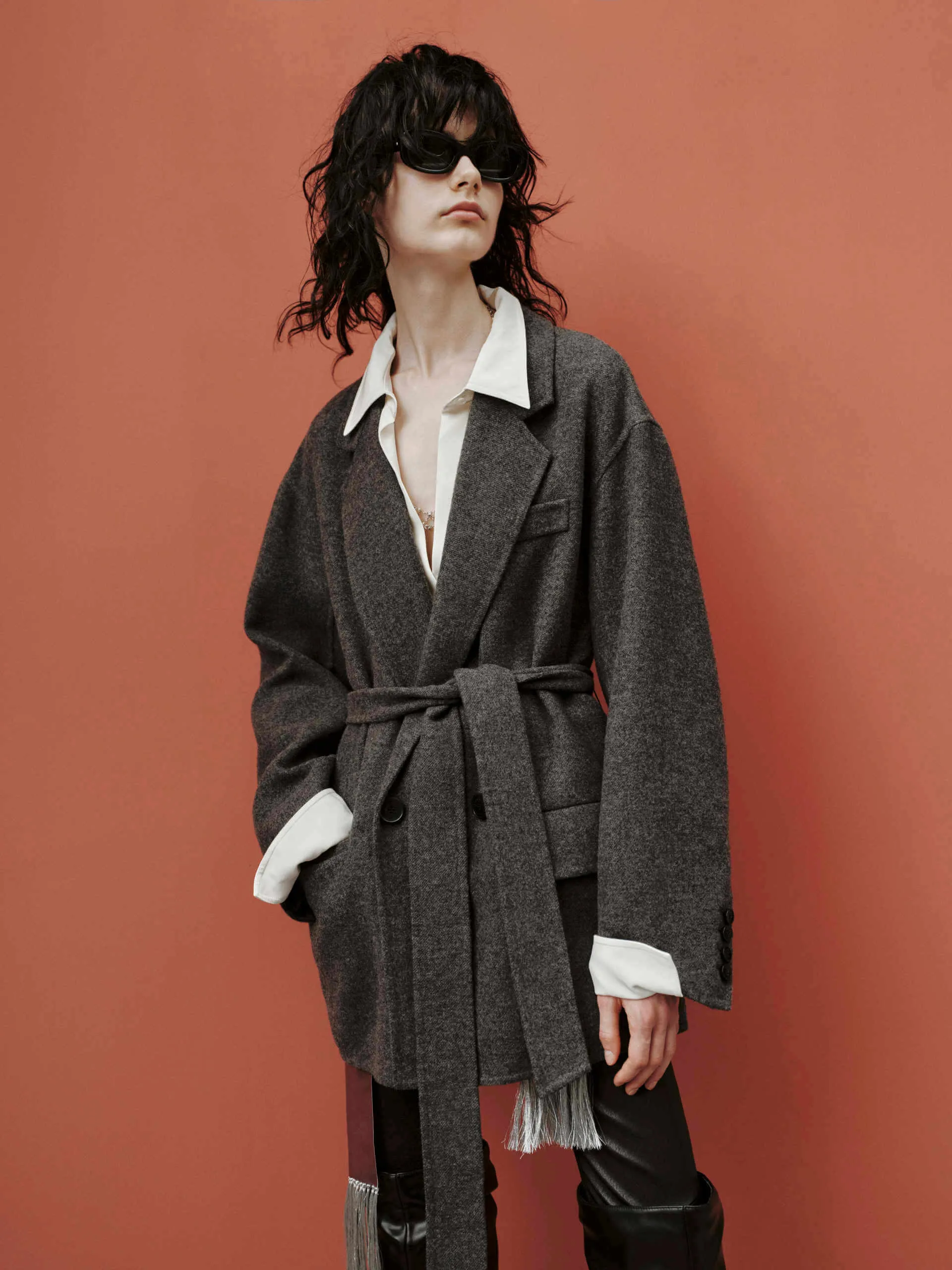 Wool Structured Blazer Coat