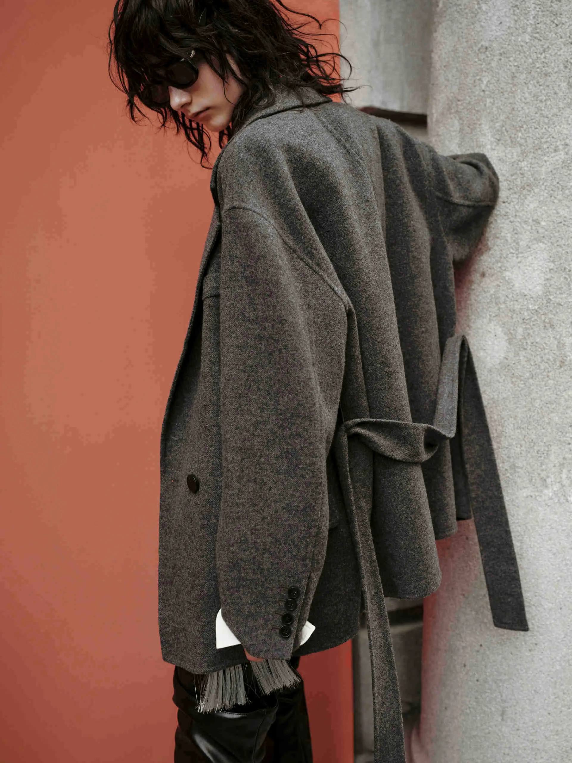 Wool Structured Blazer Coat