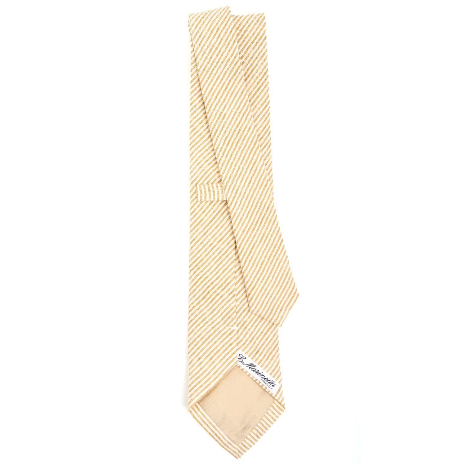 YELLOW SARTORIAL LINEN AND COTTON TIE